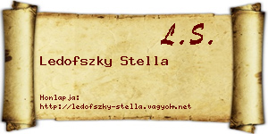 Ledofszky Stella névjegykártya