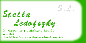 stella ledofszky business card